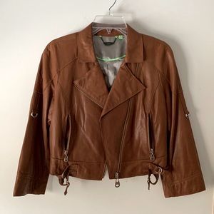 Doma Brown Leather Jacket